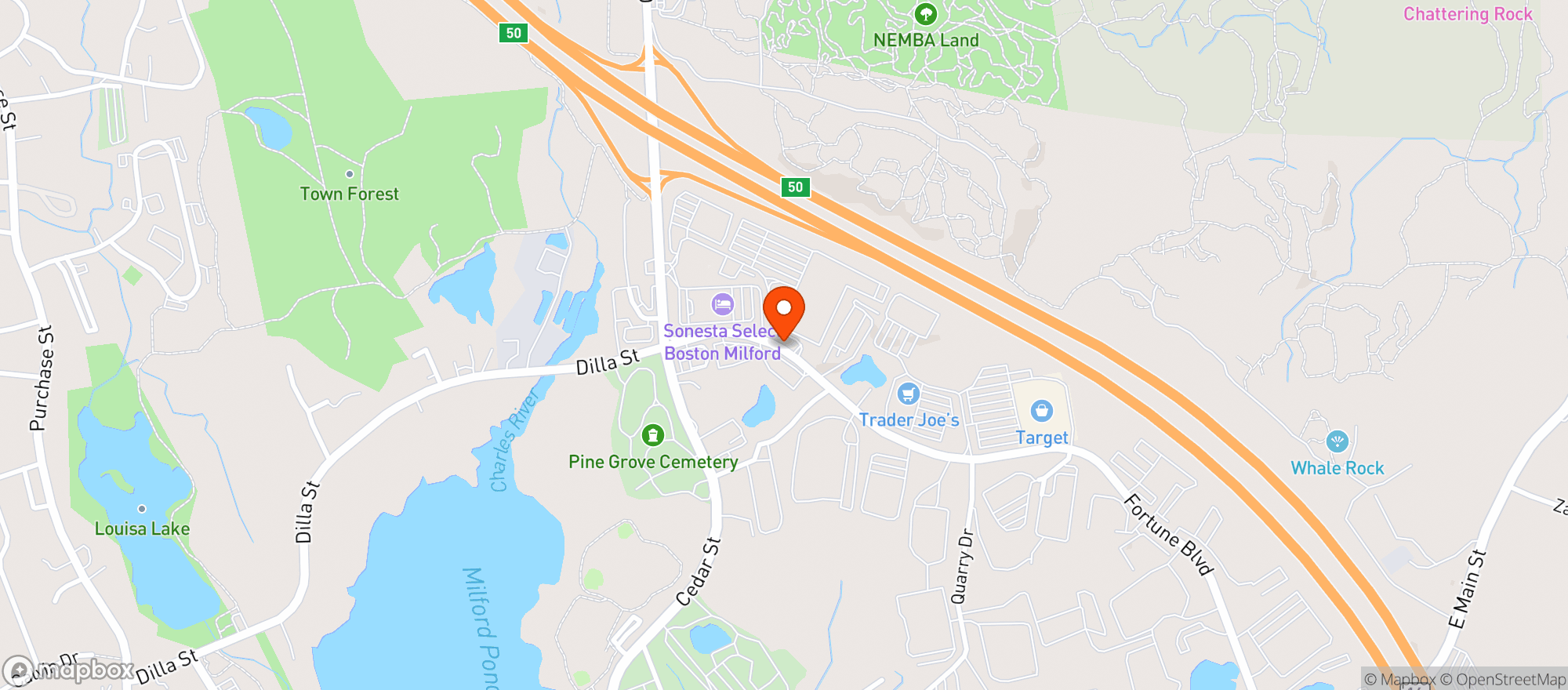Map showing Target