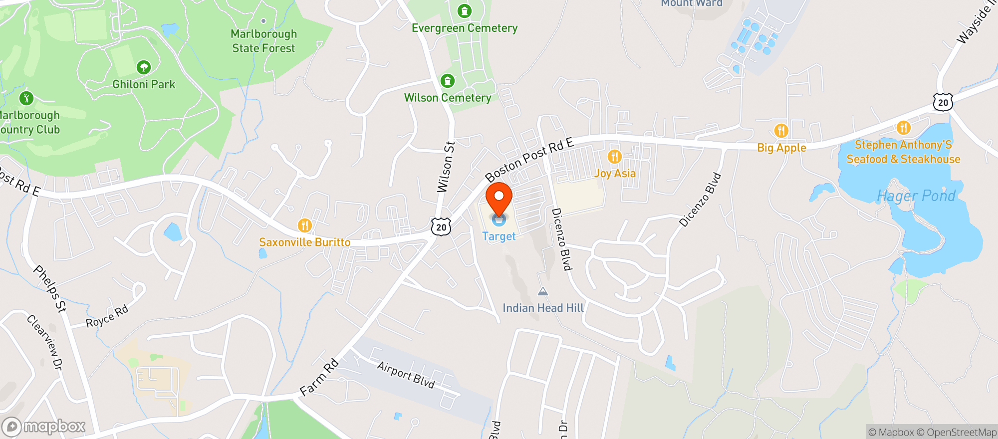 Map showing Target