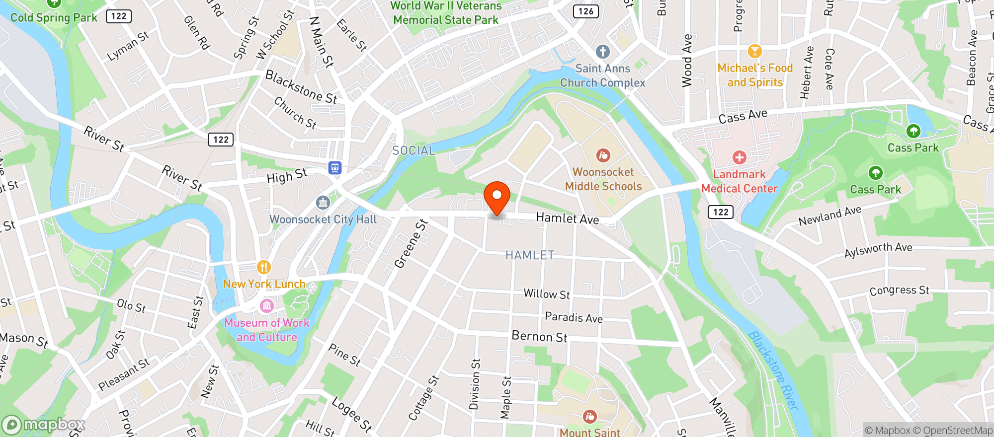 Map showing City Street Liquors