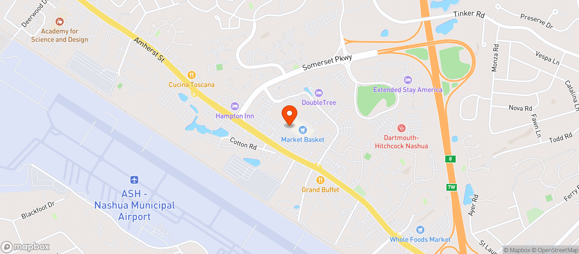 Map showing Market Basket