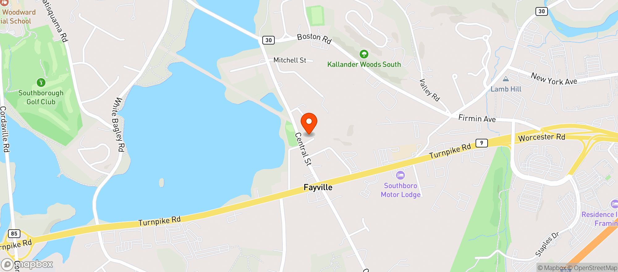 Map showing Fayville Athltcs Assoc