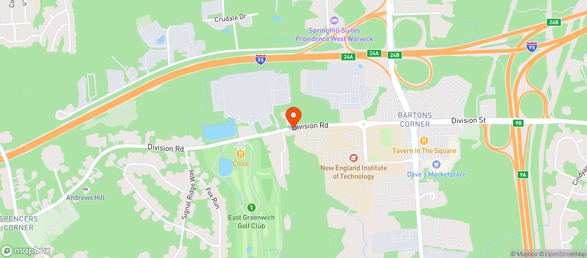 Map showing Circe Restaurant & Bar