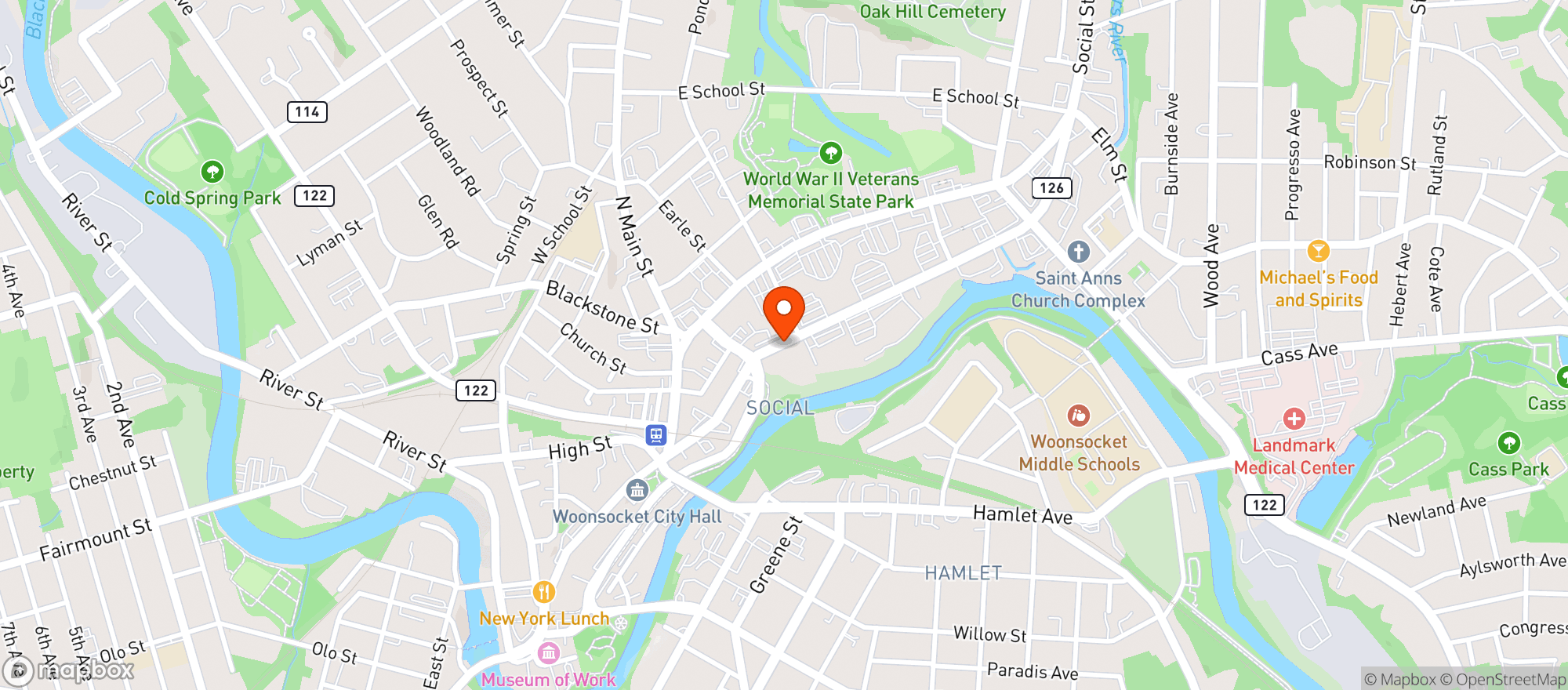 Map showing Champs Liquor For Keyway