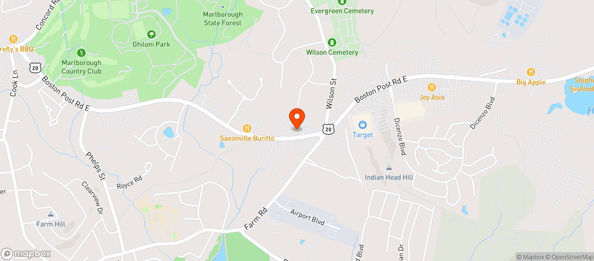 Map showing Labaredas Brazilian Bbq