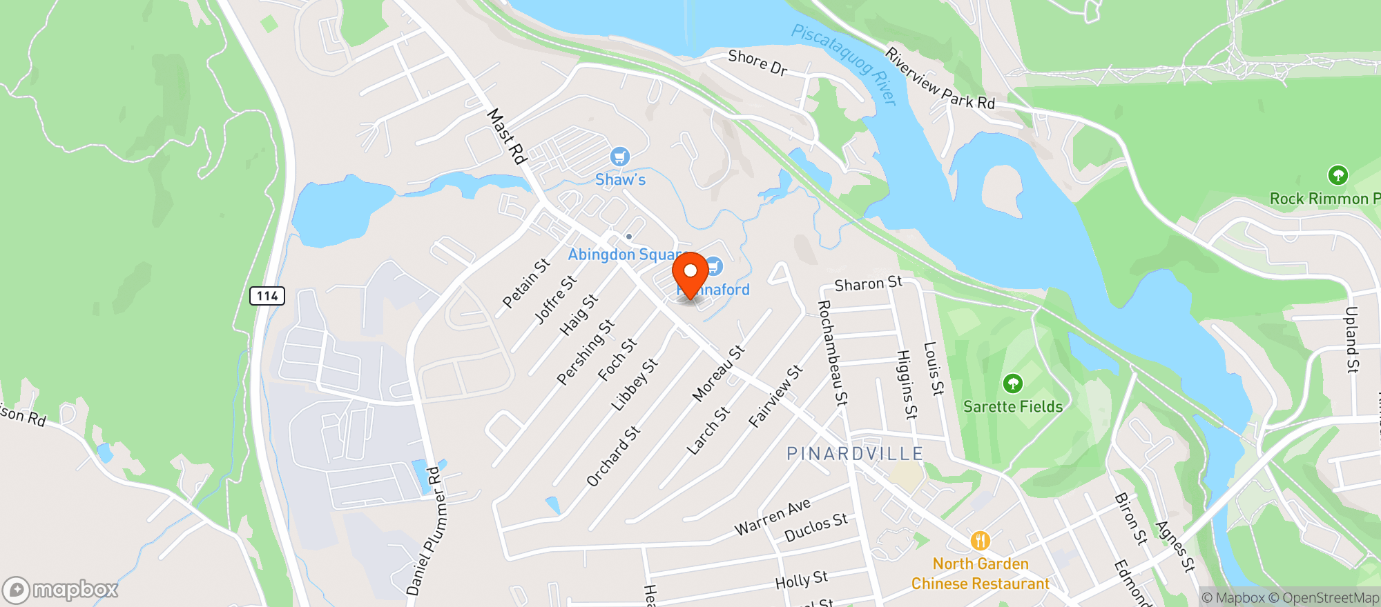 Map showing Hannaford