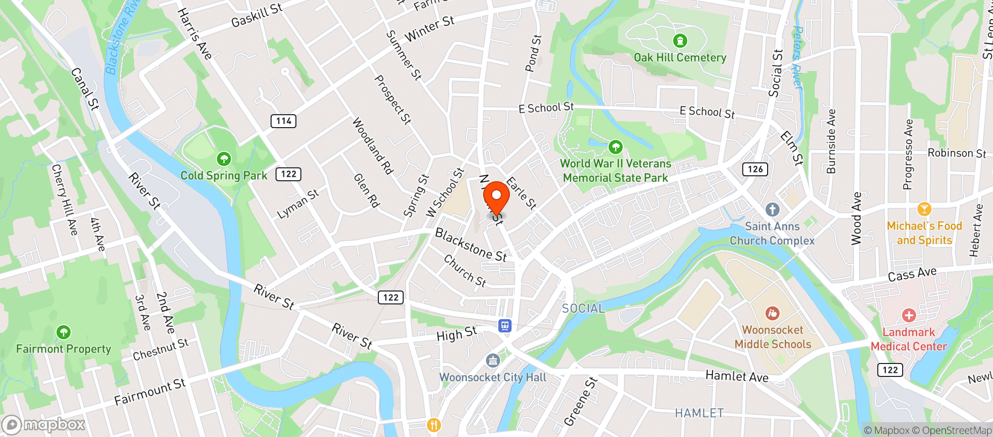 Map showing Little Lenas