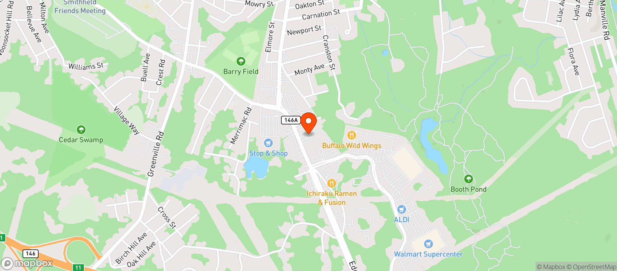 Map showing PARK SQUARE WINE & SPIRIT