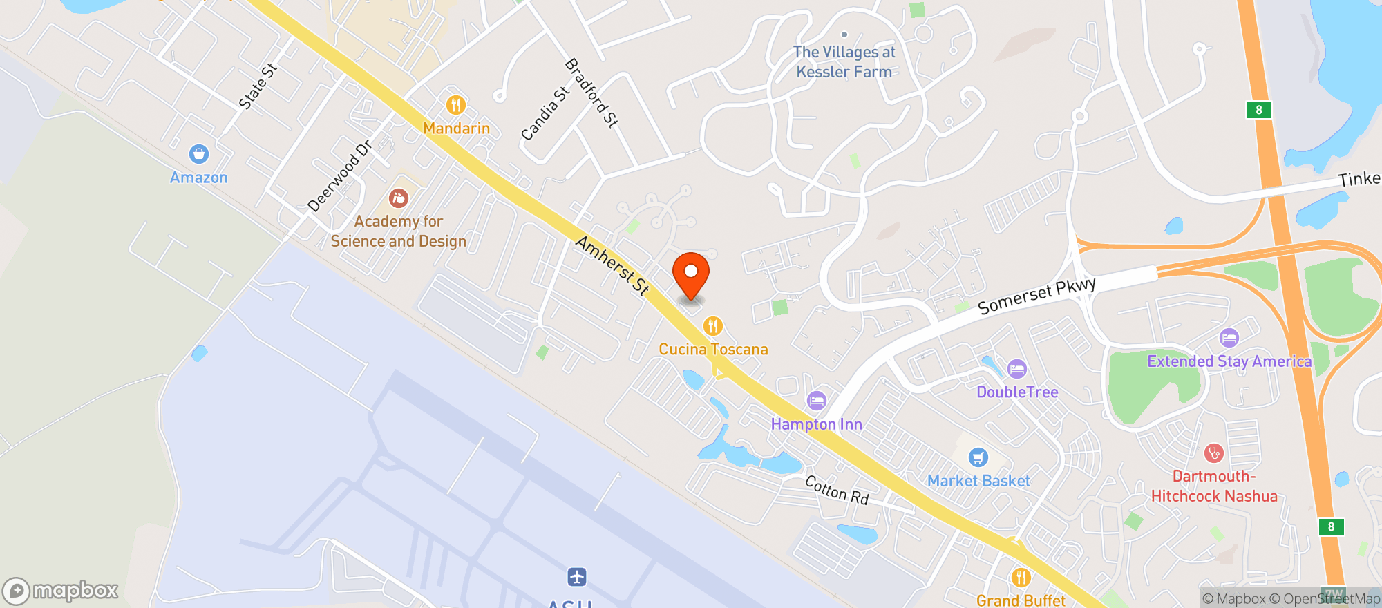 Map showing The Beer Store
