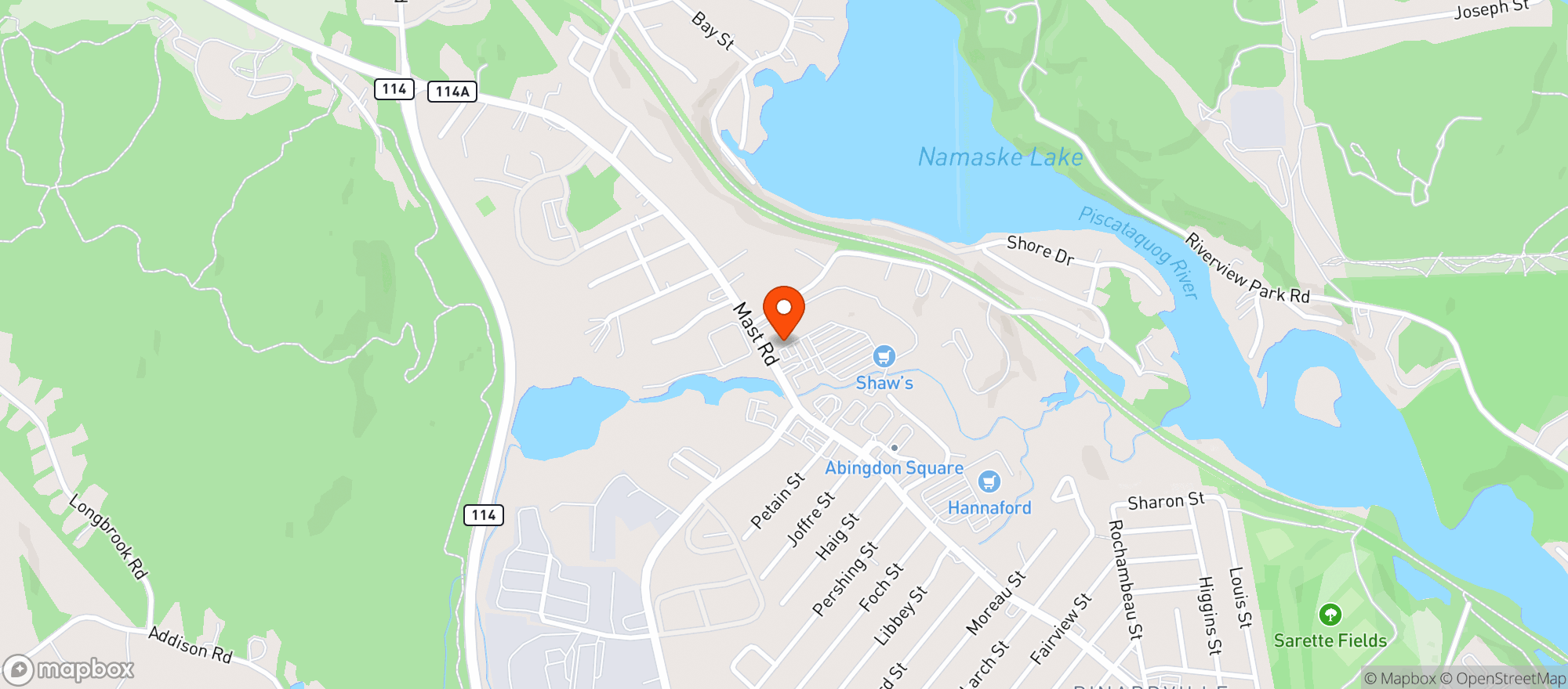 Map showing La Vaka Mexican Restaurant