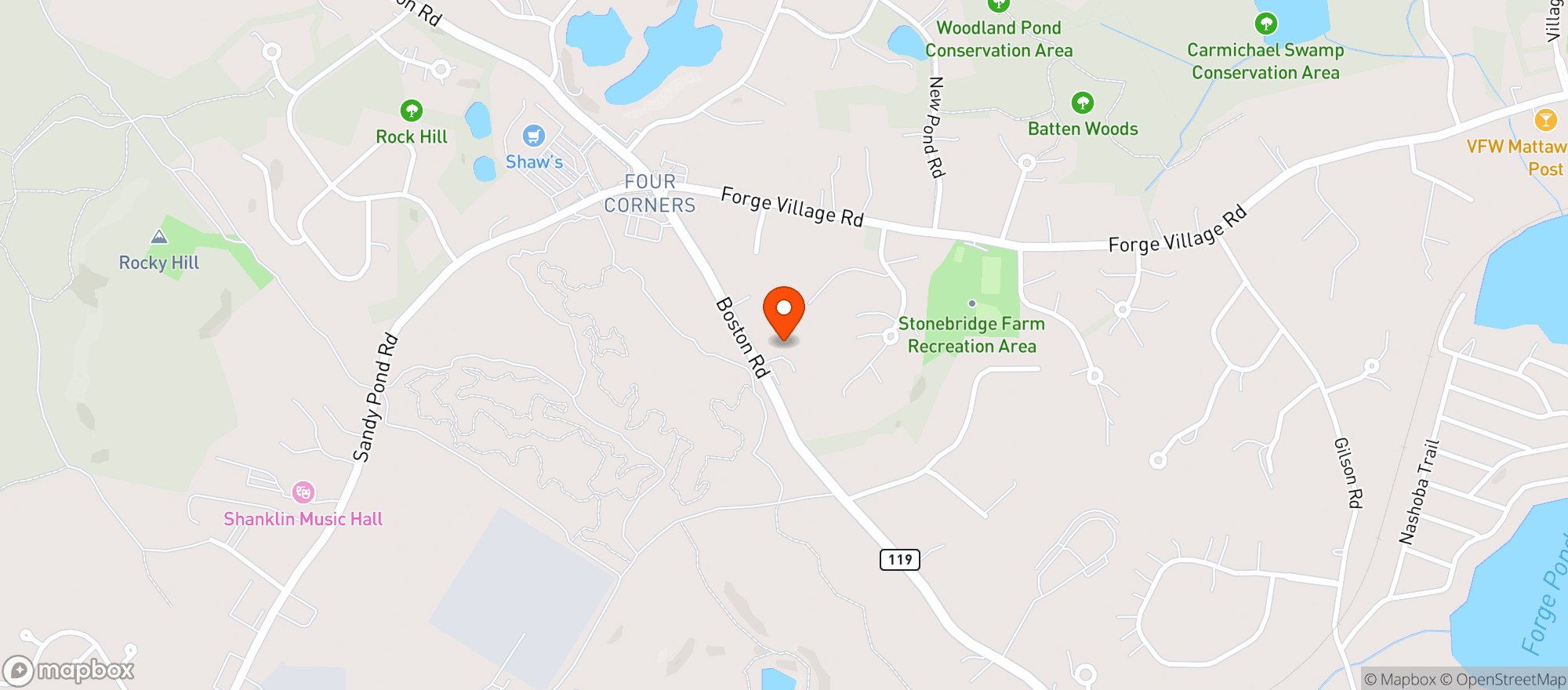 Map showing Boston Road Market