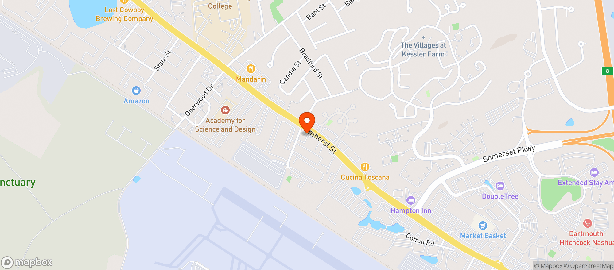 Map showing Cumberland Farms