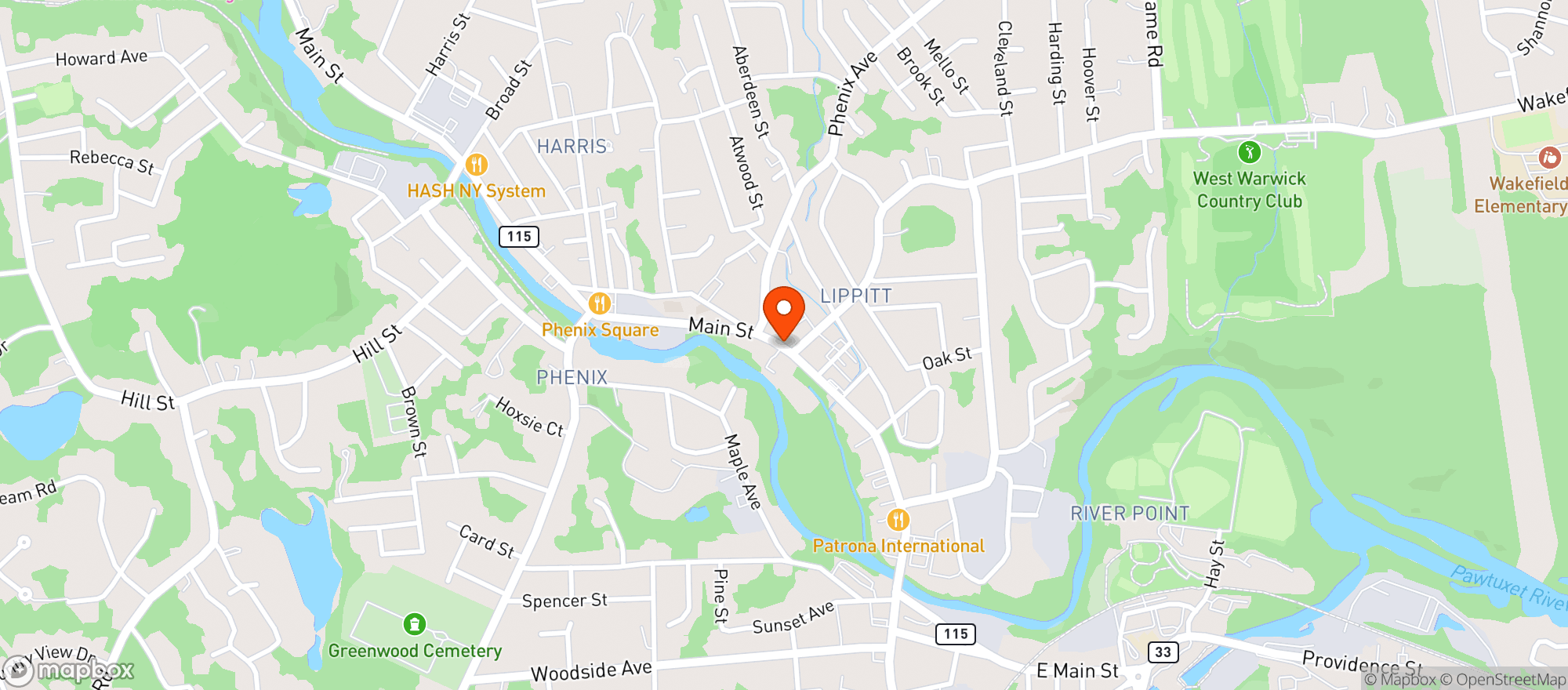 Map showing Deborahs Down The Road