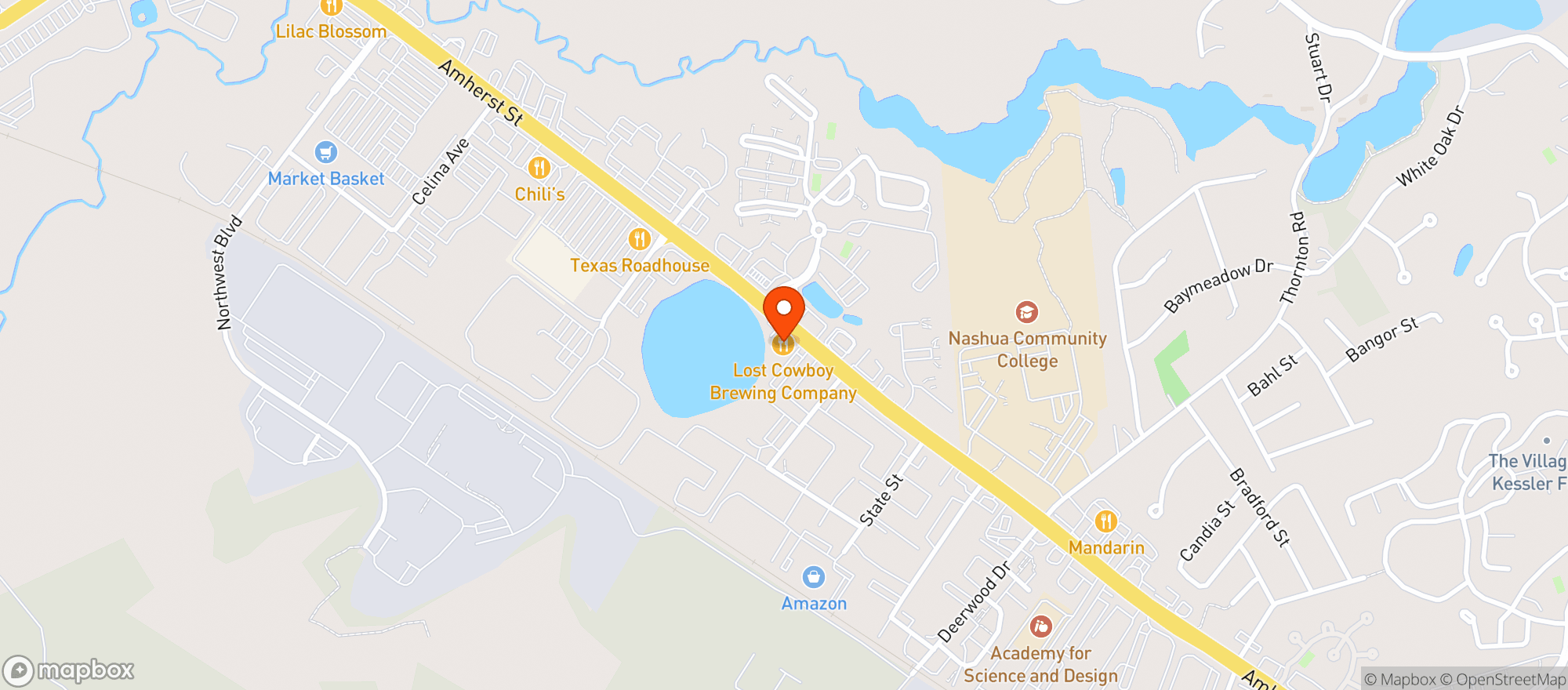 Map showing Lost Cowboy Brewing