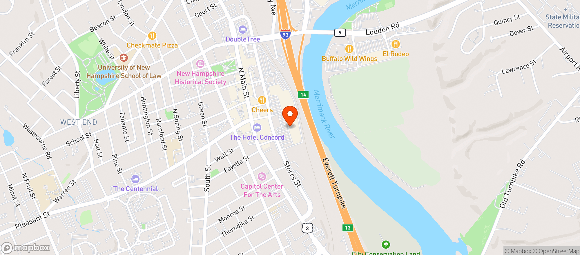 Map showing Market Basket