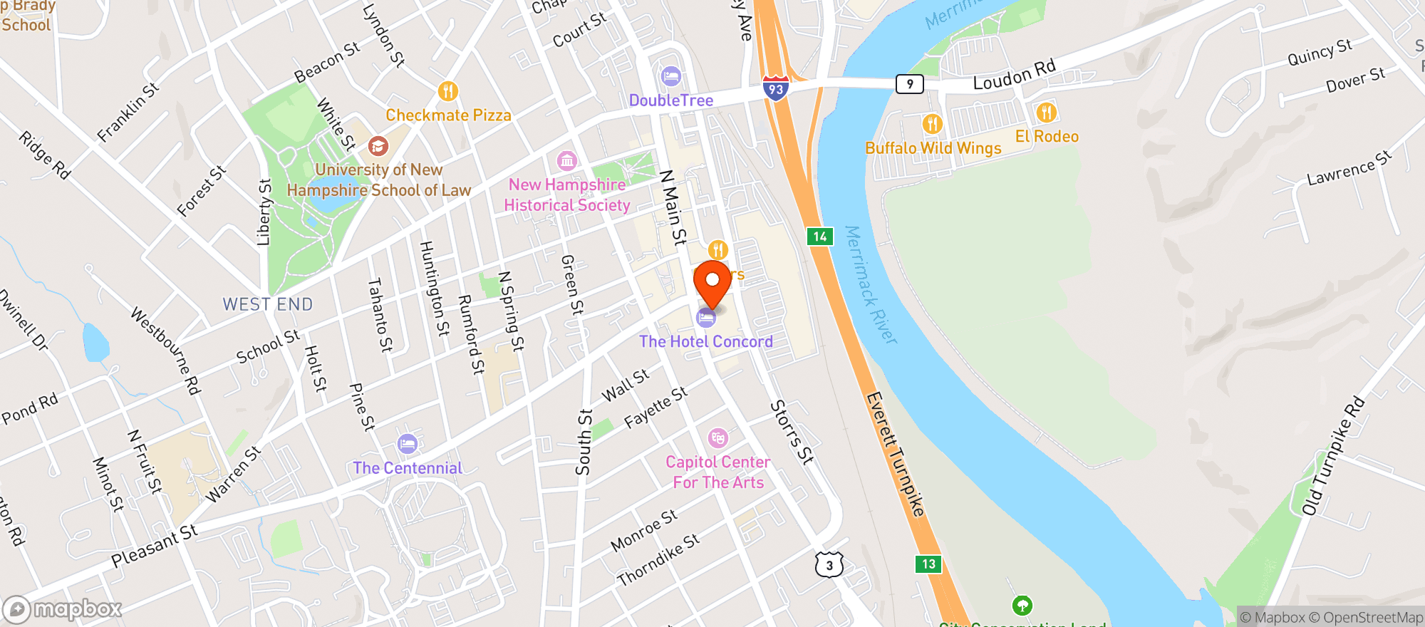 Map showing Red River Theater