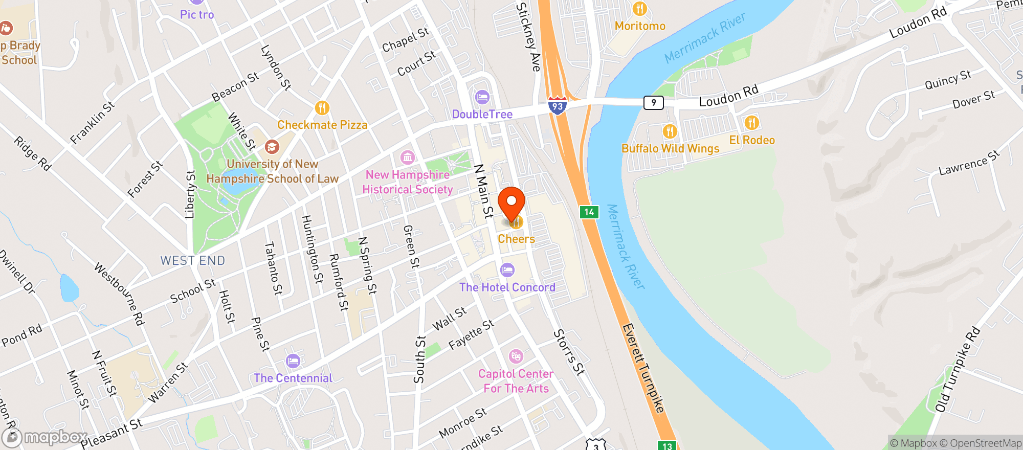 Map showing Angelinas Downhome