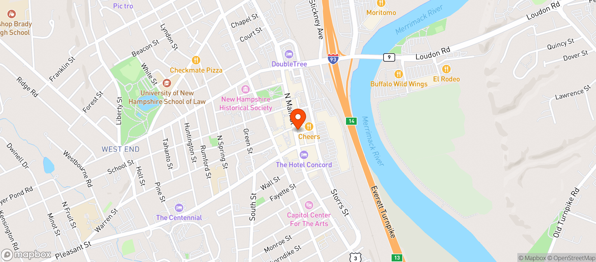 Map showing Dos Amigos Burritos