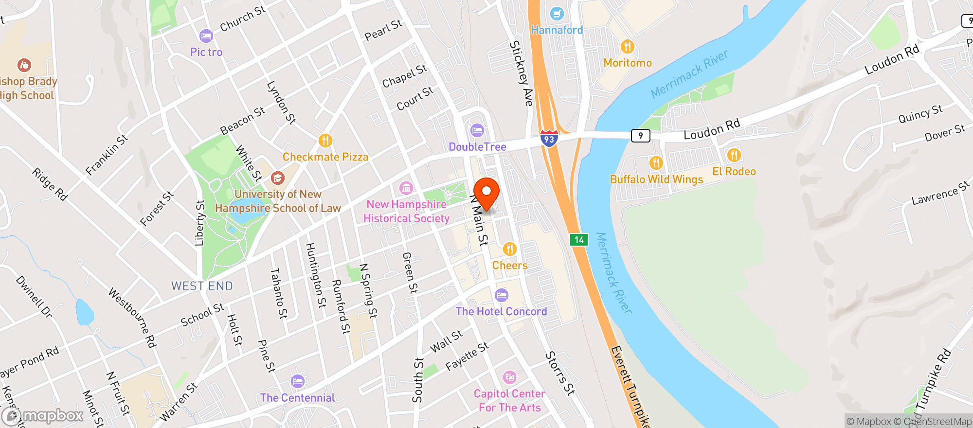 Map showing Street