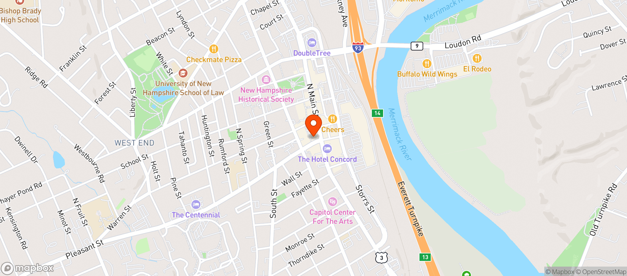 Map showing Penuches Ale House