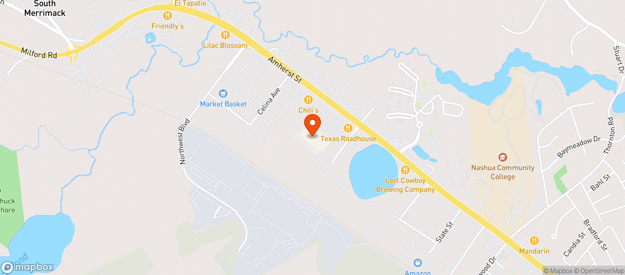 Map showing Target - Nashua Nw