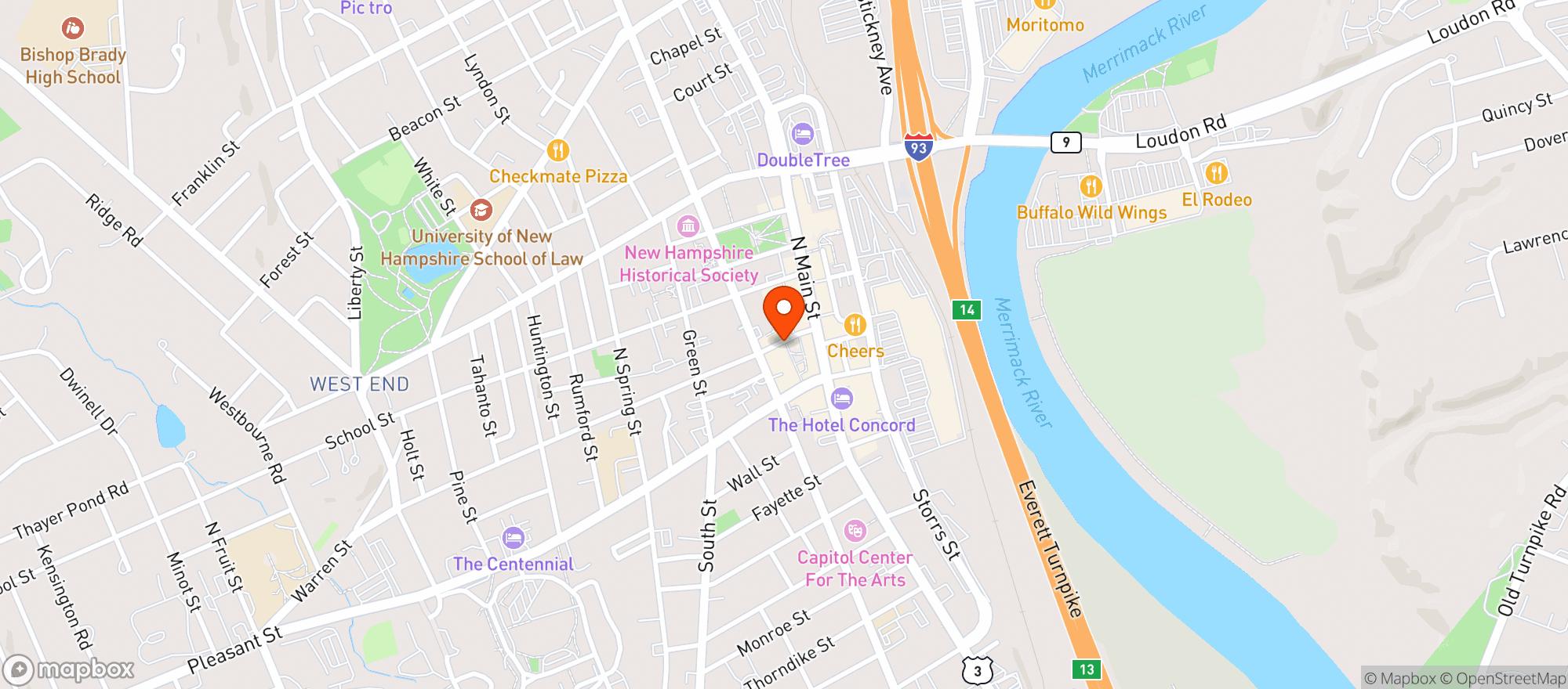Map showing Margaritas Mexican Restaurant