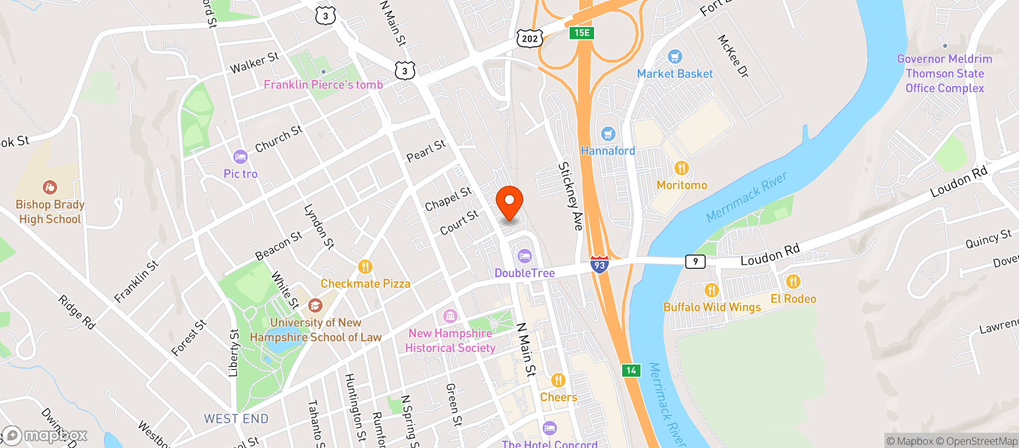 Map showing Tea Garden Restaurant