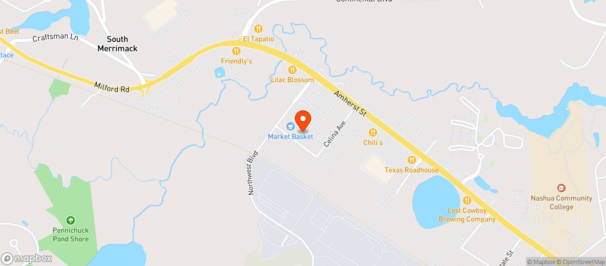 Map showing Market Basket #8239