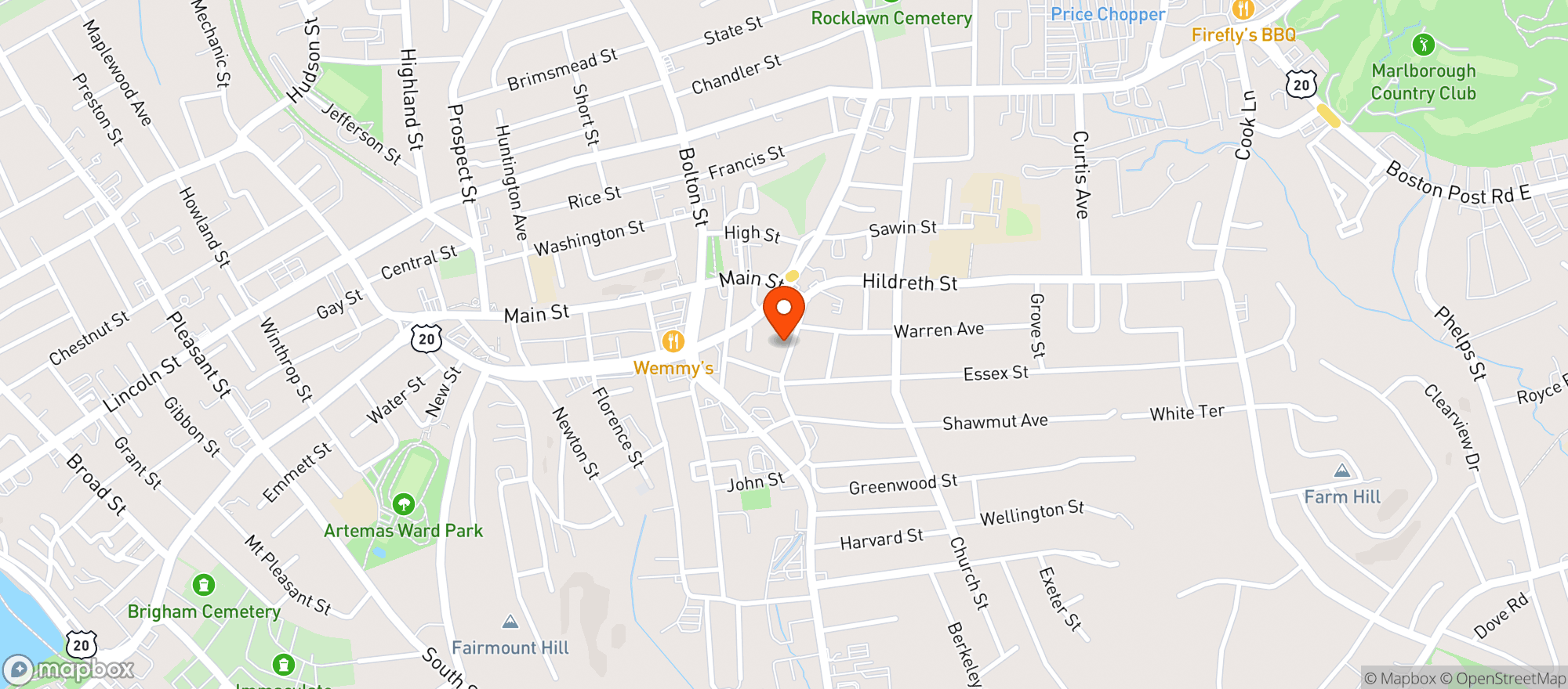 Map showing Zarape Restaurant