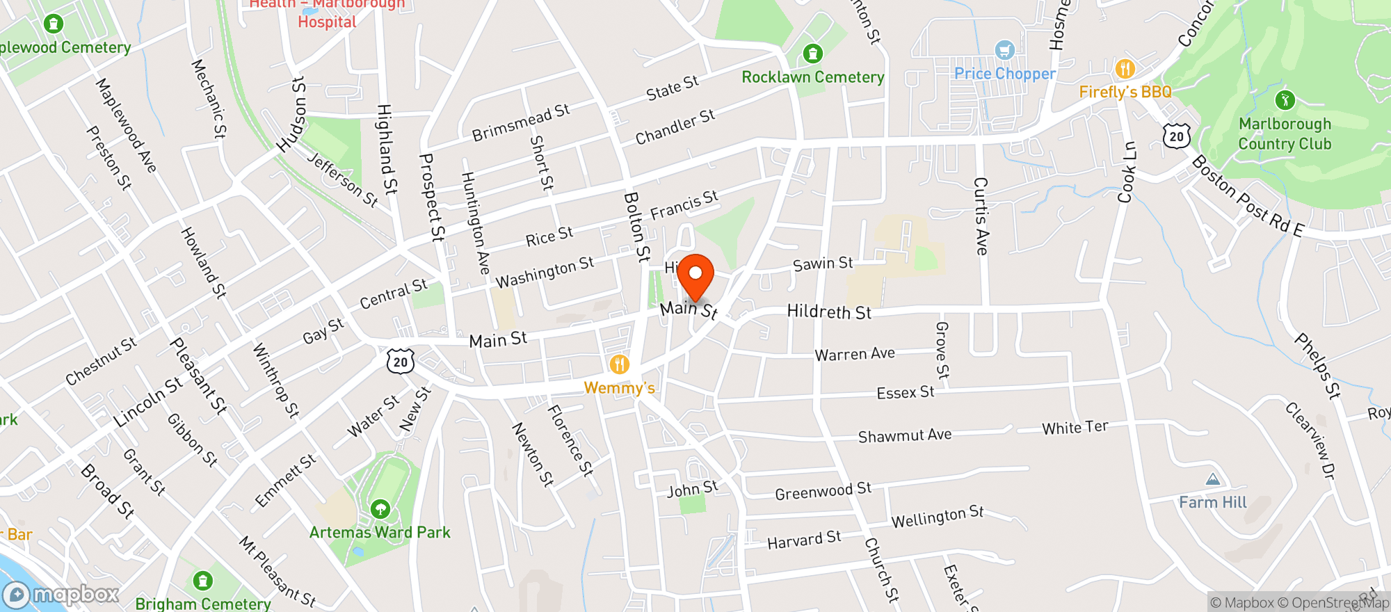 Map showing Funky Murphys