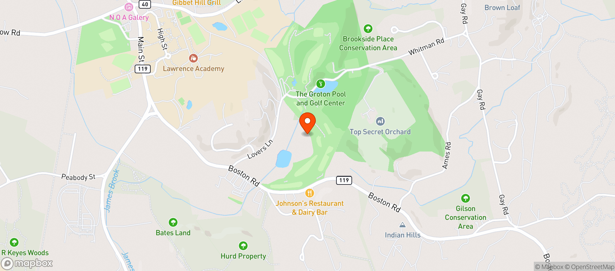 Map showing Groton Publick House