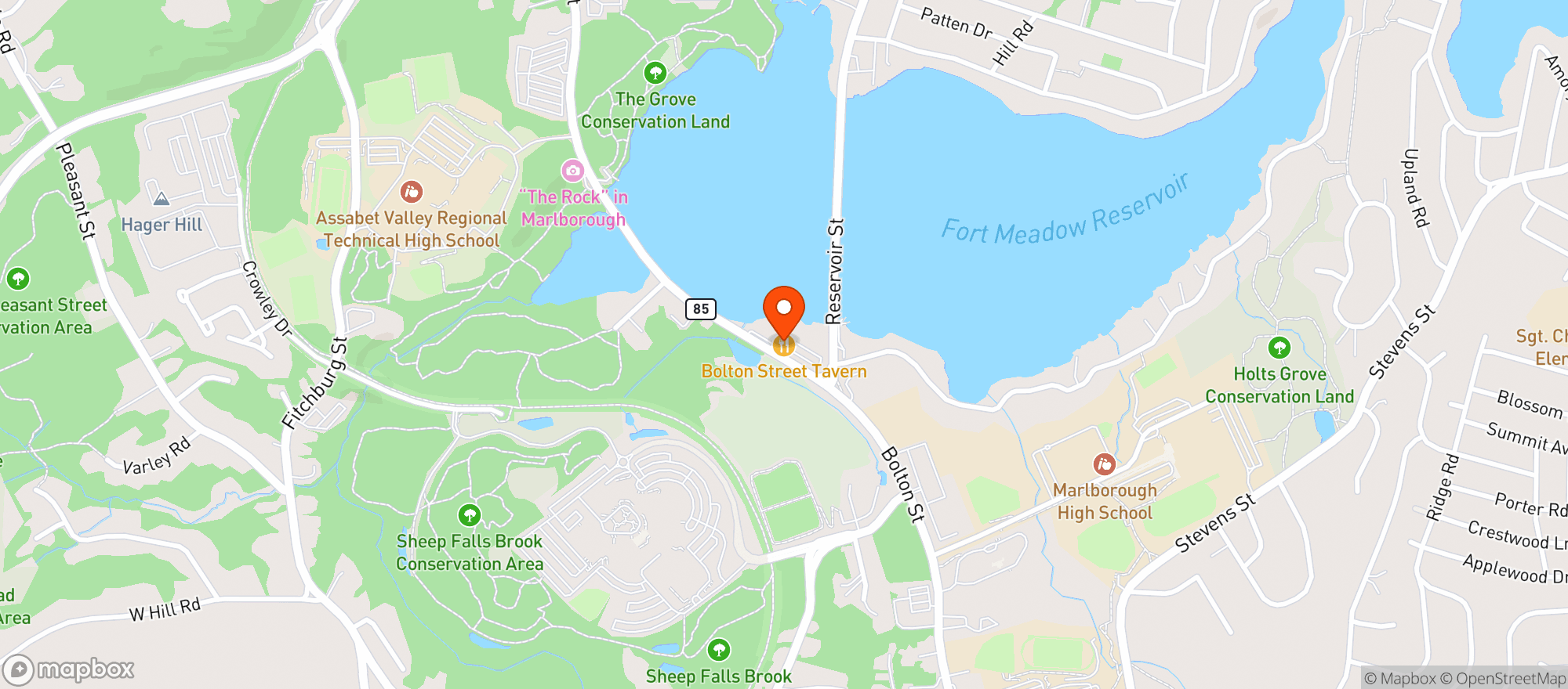 Map showing Bolton Street Cafe