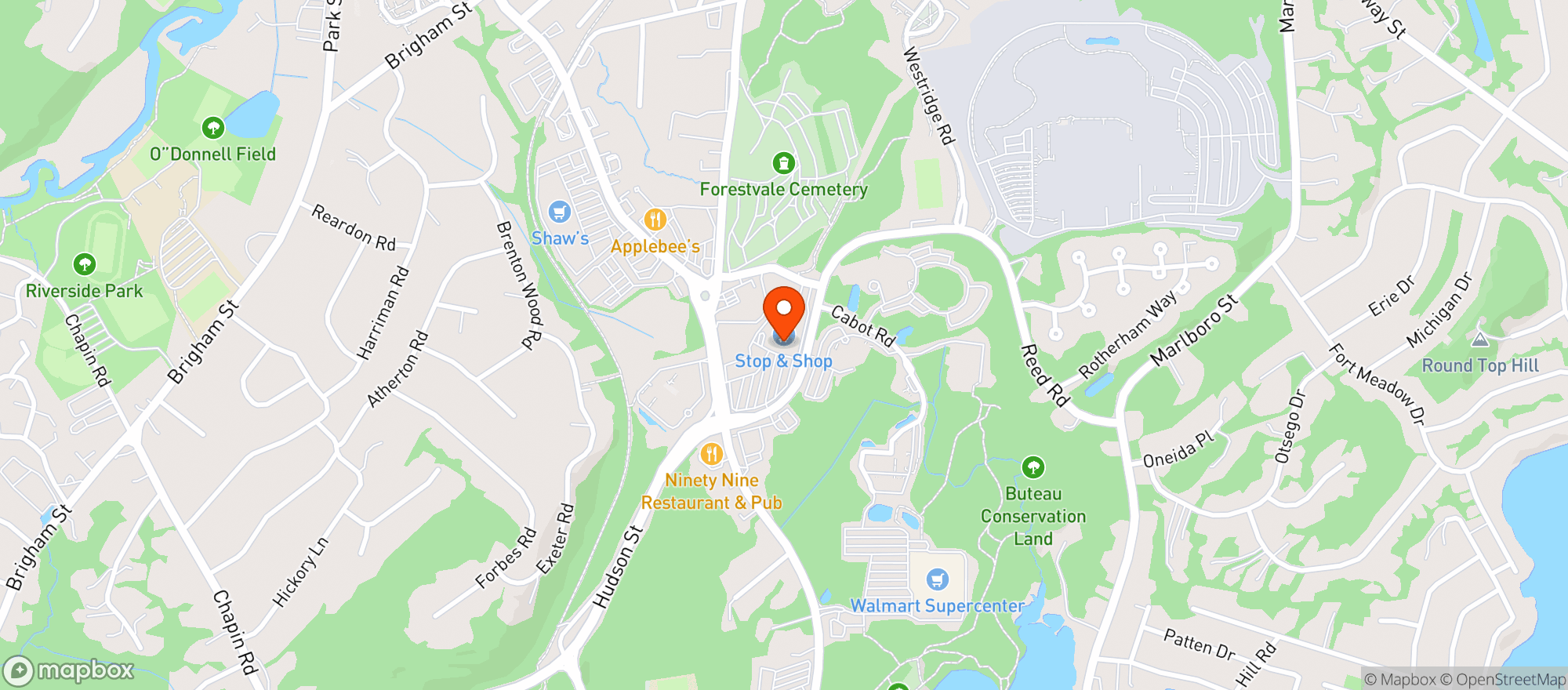 Map showing Super Hudson Liquors