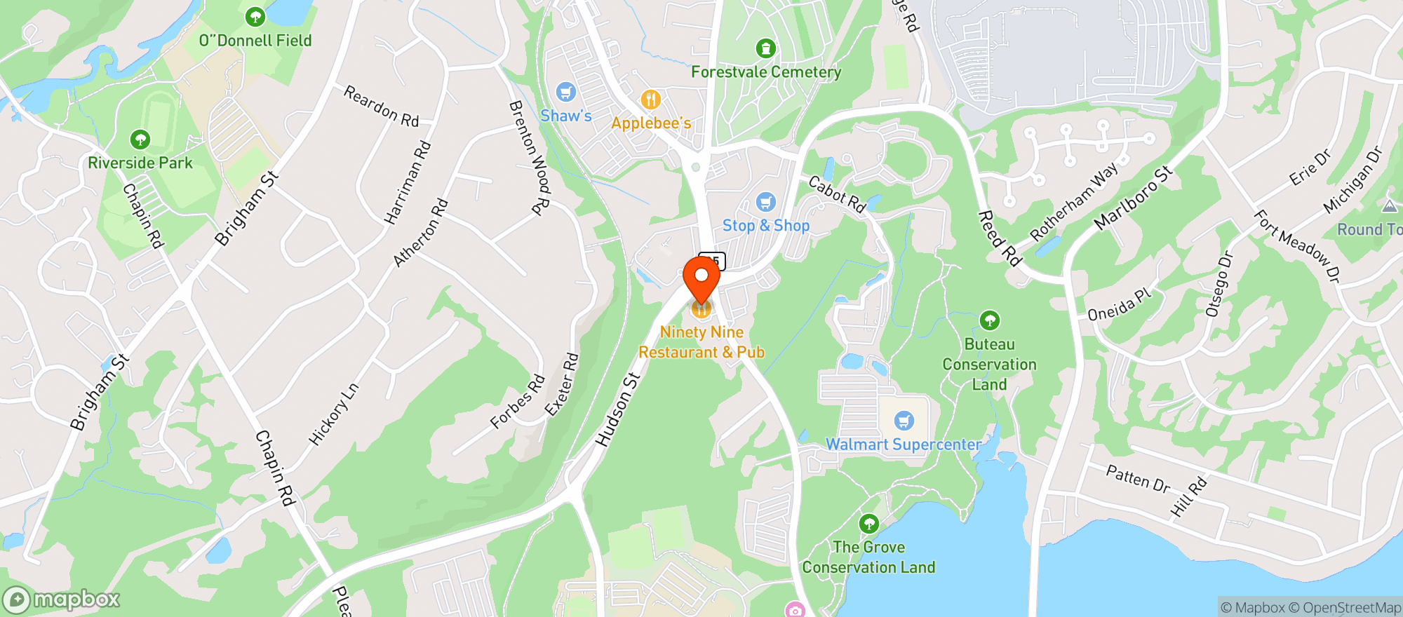 Map showing 99 Restaurant & Pub #24