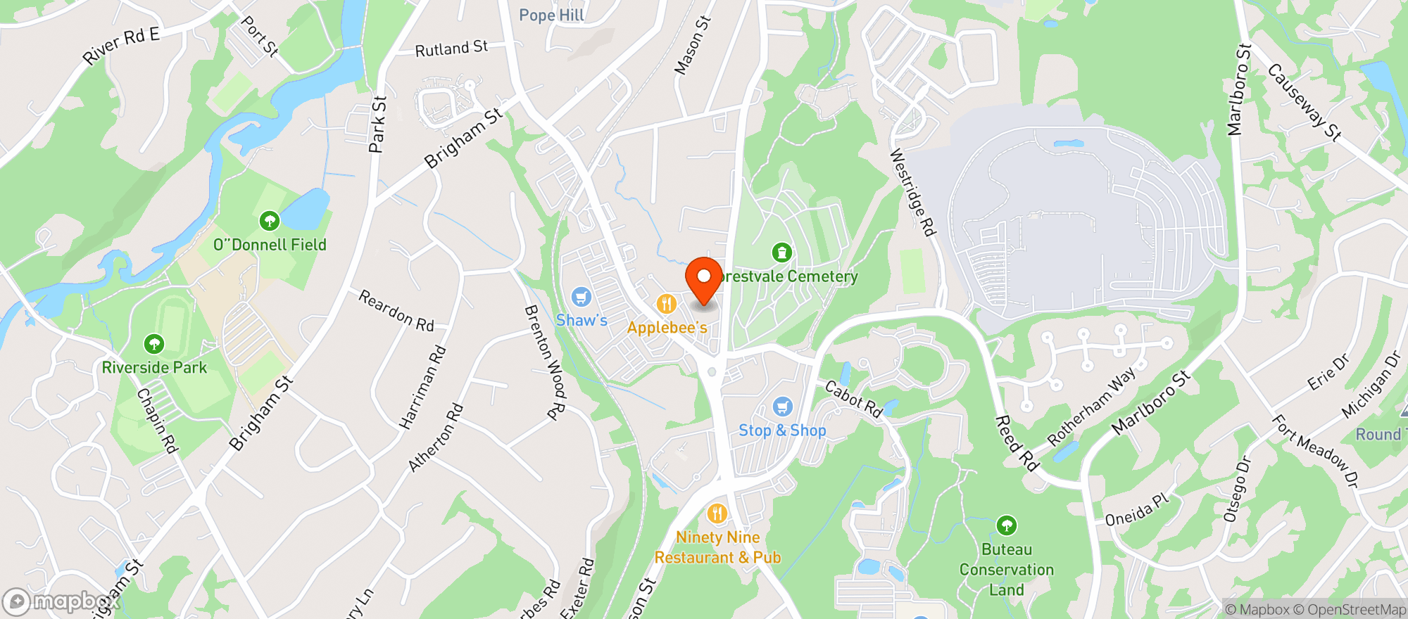 Map showing Bacon's Wine & Spirits