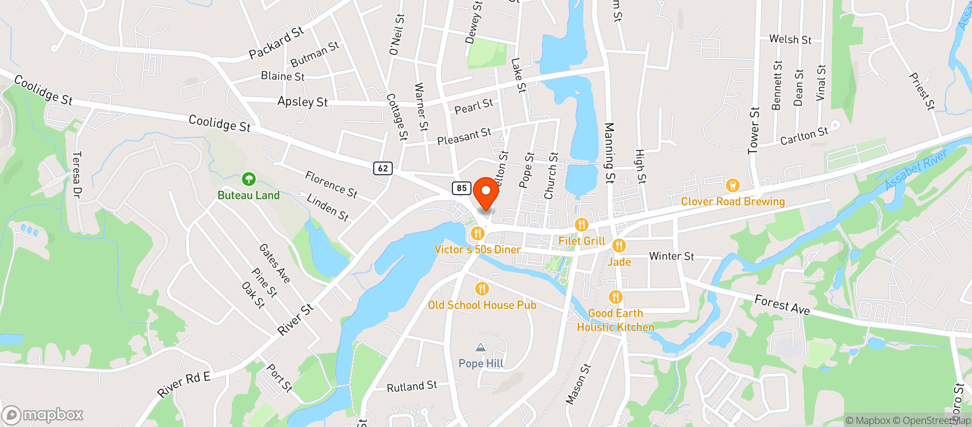 Map showing Crose Nest Collective