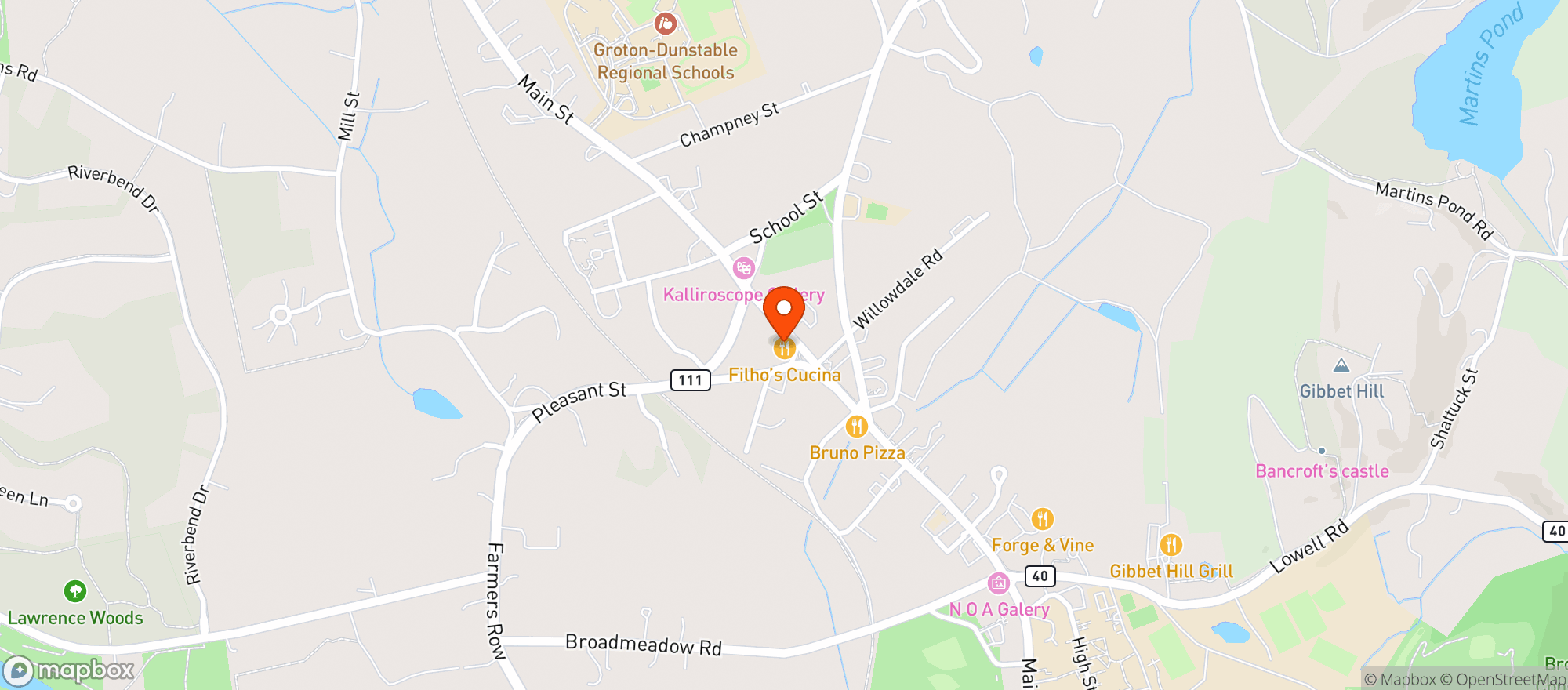 Map showing Groton Market