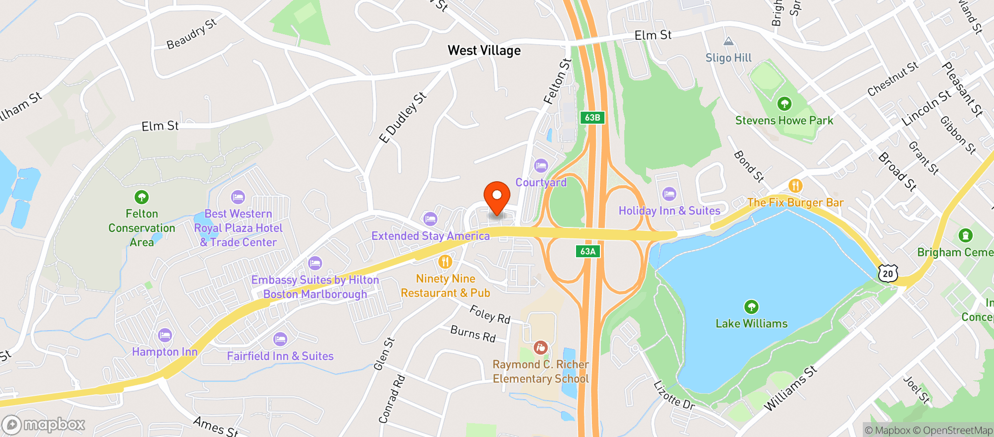 Map showing Vitamin Shoppe - Marlborough