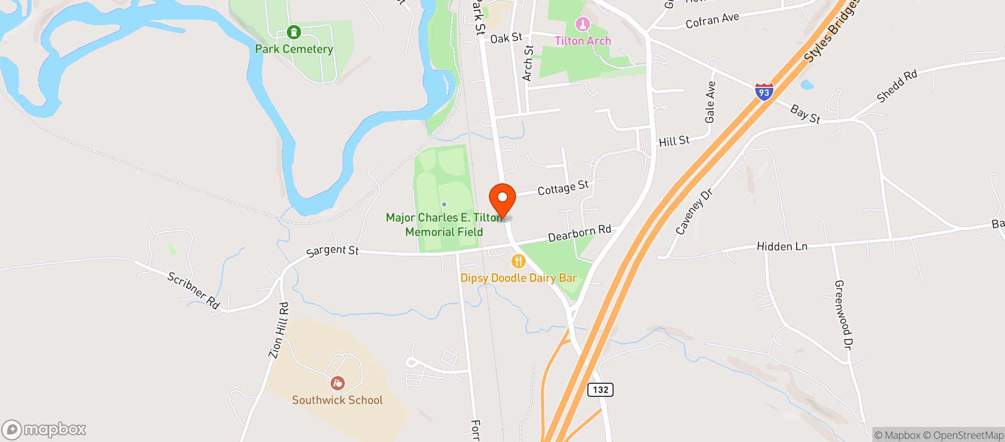 Map showing Park N Go Market