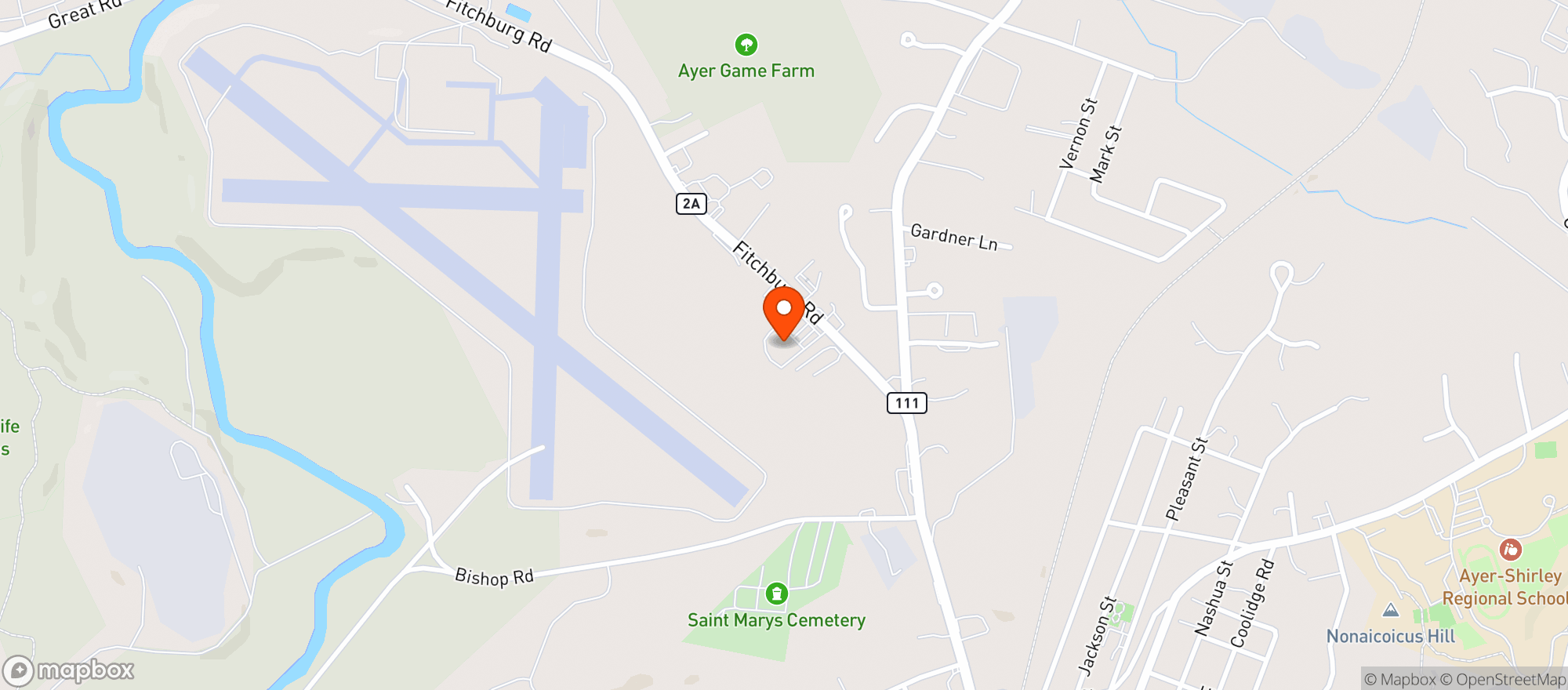 Map showing Shop N Save Ayer