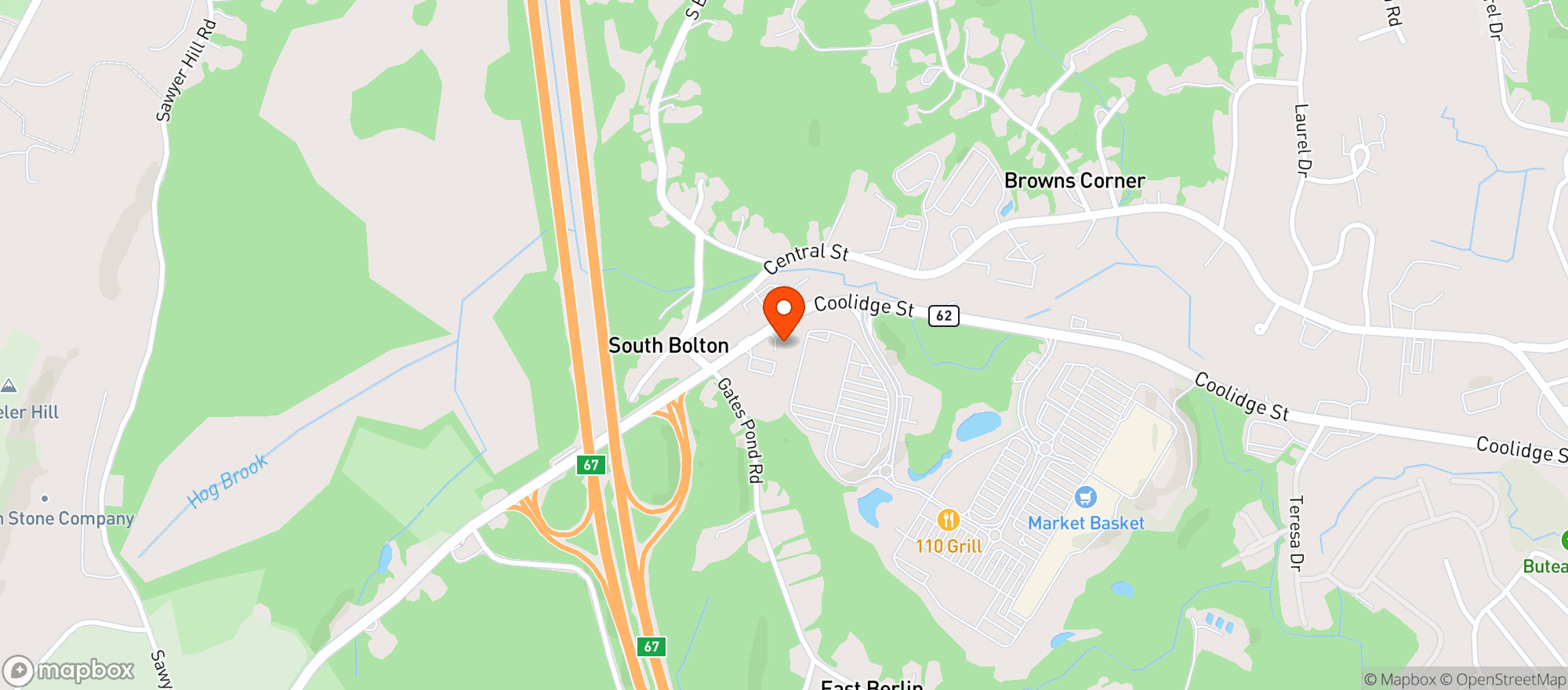 Map showing TEMESCAL WELLNESS HUDSON