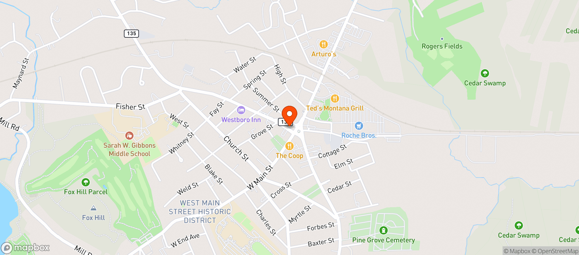 Map showing Westboro Quik Mart Inc