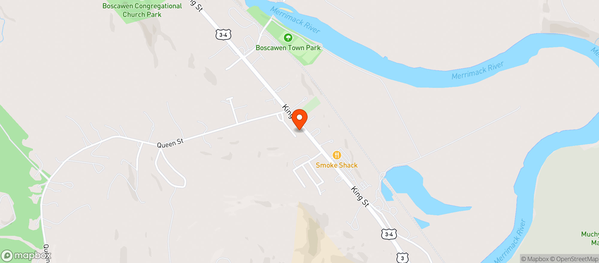 Map showing Boscawen Mart