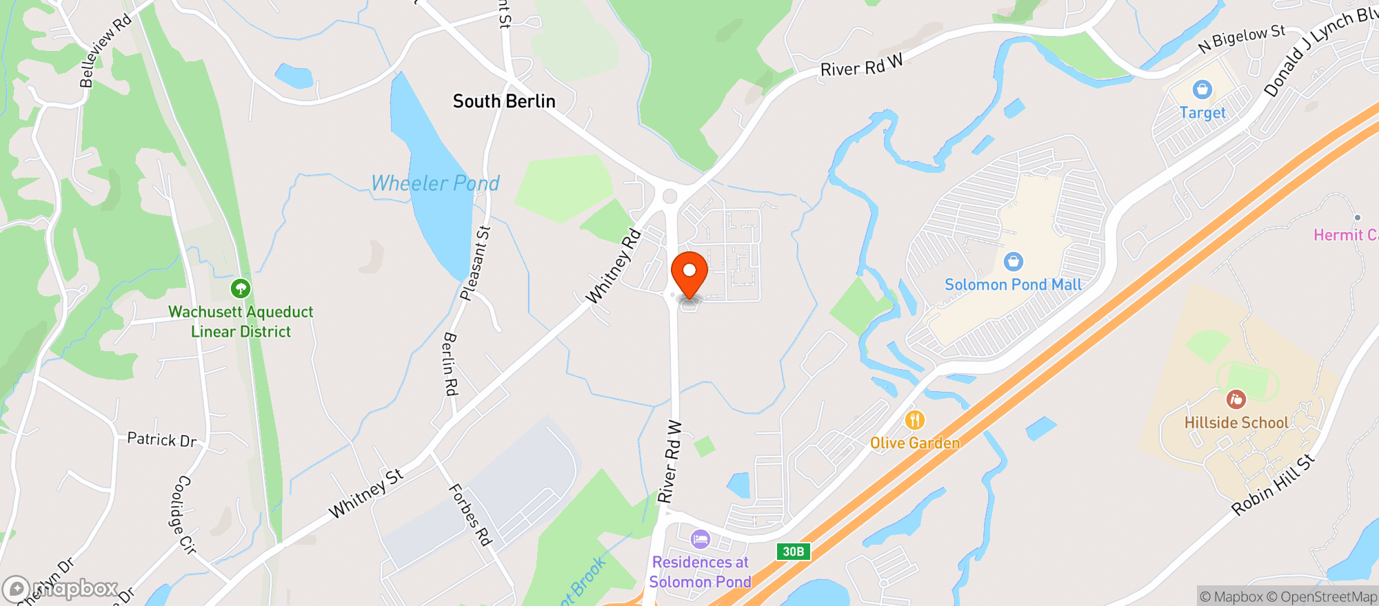 Map showing Berlin Liquors
