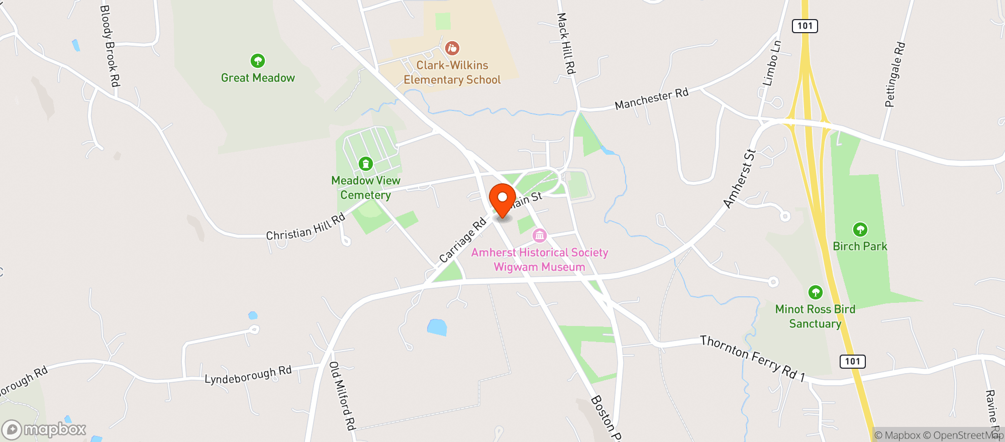 Map showing Moultons Market