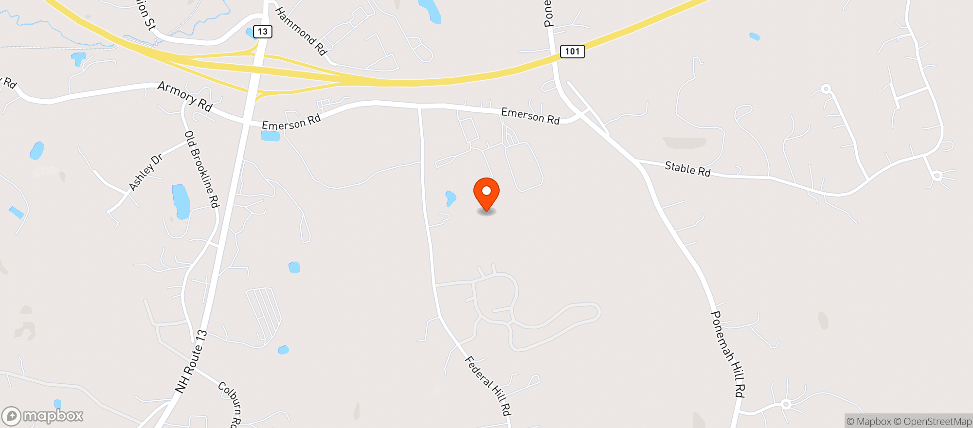 Map showing Hampshire Hills Fitness