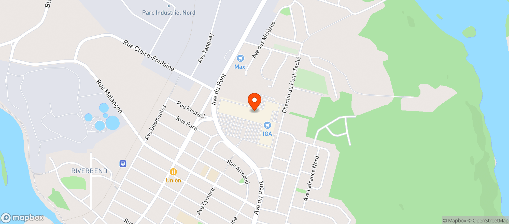 Map showing IGA extra Affilie #281