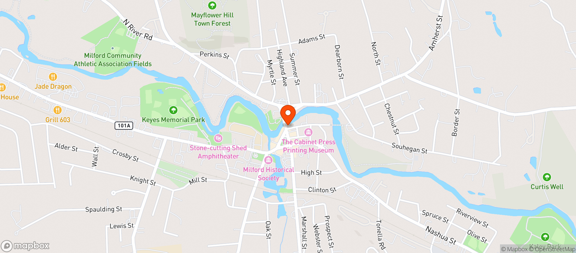 Map showing Stonecutters Pub