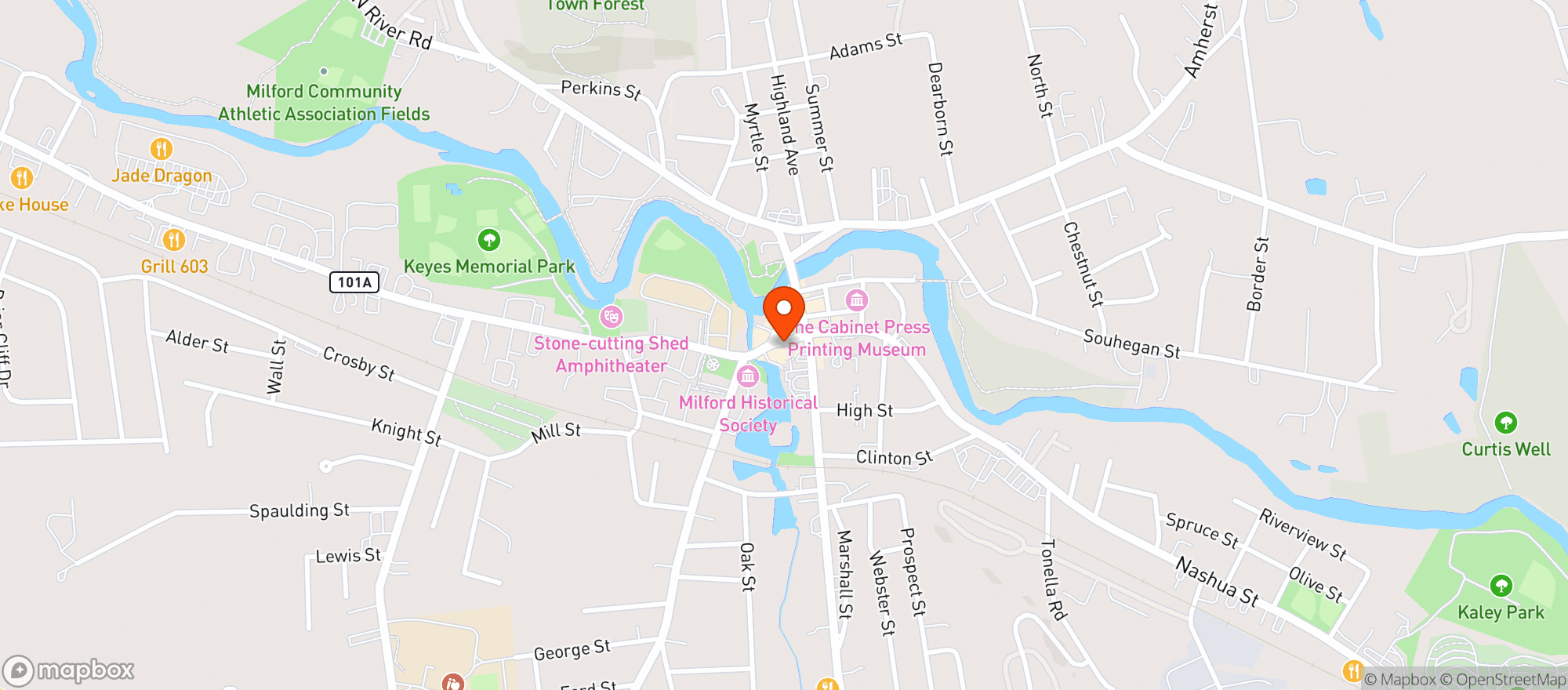 Map showing Pasta Loft Restaurant & Brewing Co