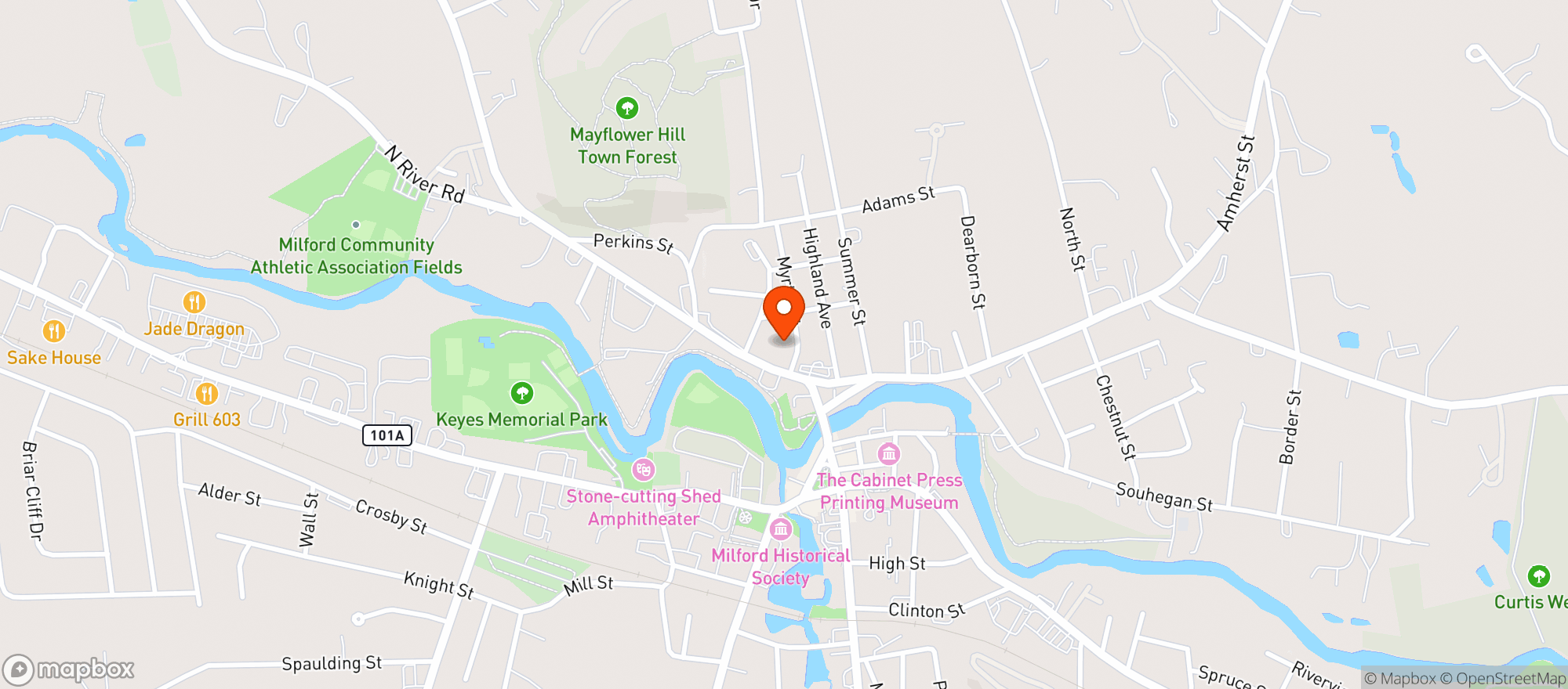 Map showing Rileys Place