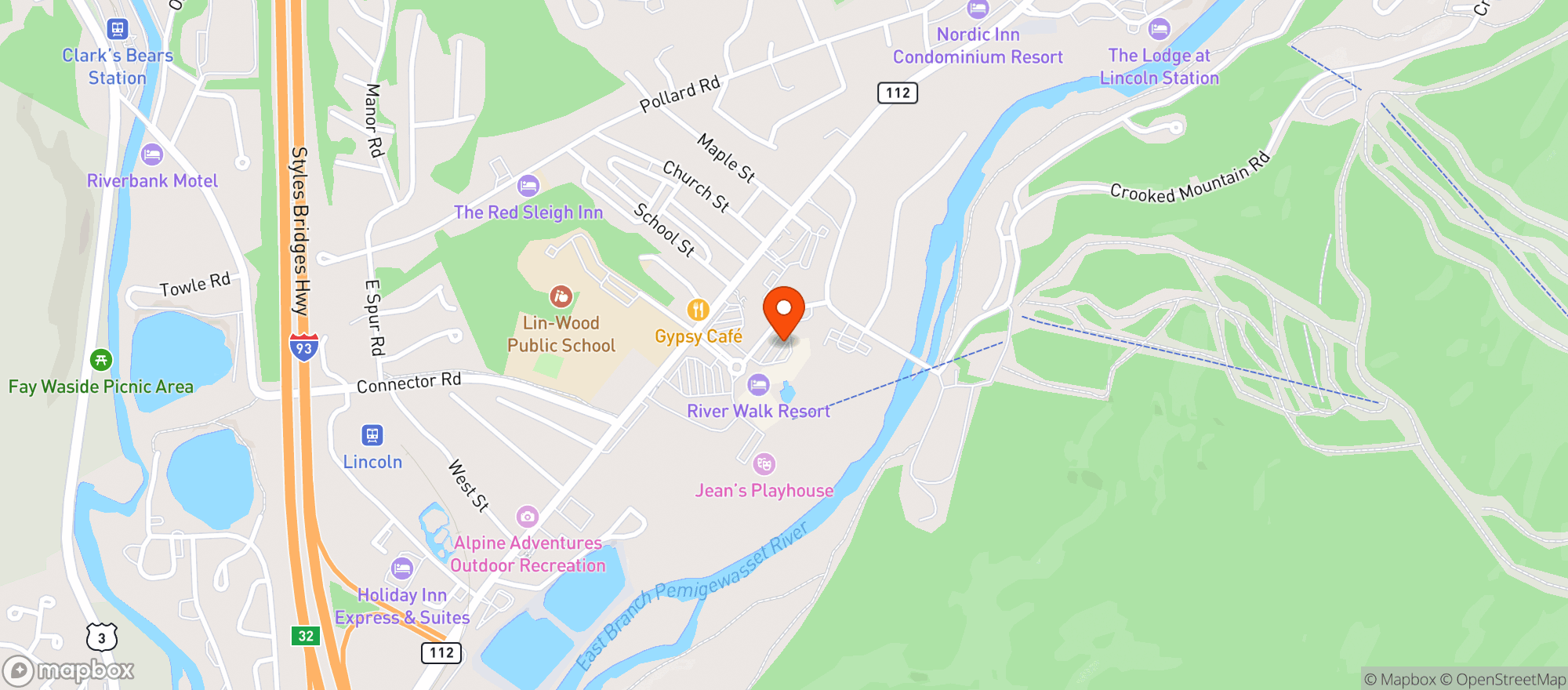 Map showing Rhythm Tap & Grille
